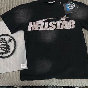 Hellstar black glitter tee